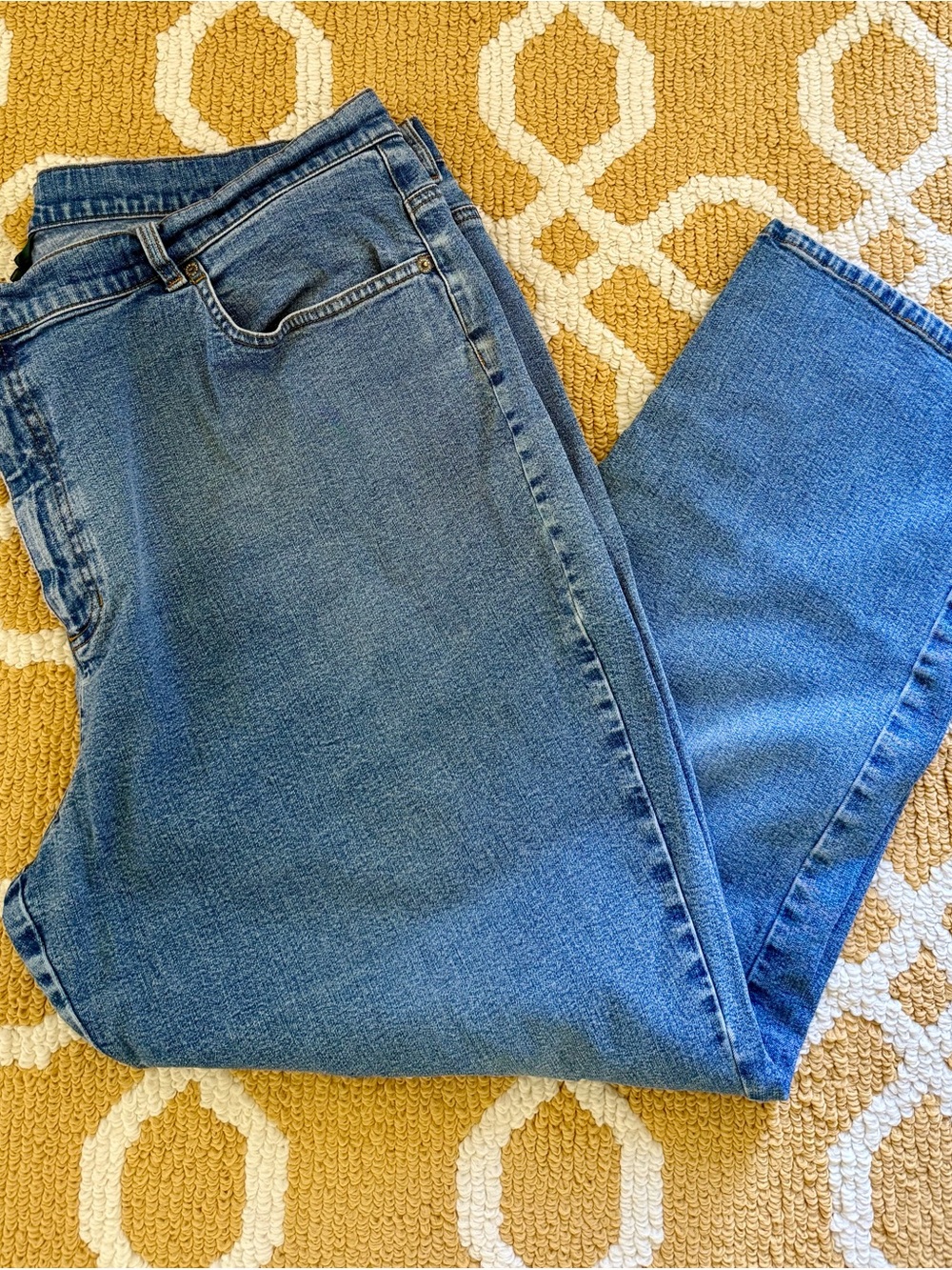 Ralph Lauren Denim Jeans with Tan Leather Patch
